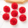 Flor Artificial Cabeça de Crisântemo de Mil Camadas Buquê de Mão com Bola de Flores Flor de Crisântemo Bola de Allium Tecido de Seda Acessórios de Decoração para Casa Casamento