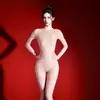Body Sexy Brillante Transparente de Manga Corta con Calzón tipo Boxer, Lencería Seductiva Ultradelgada Ajustada de una Pieza para Parejas