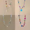 Colar de Verão Dopamine Girl Colorido Design de Bala Corrente para Clavícula Pequeno Fresco Temperamento Versátil Acessórios de Colar