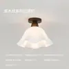 Luces de Pasillo de Espectro Completo Estilo Nórdico de Troncos Luces de Pasillo Nuevas Famosas de Internet Luces de Techo para Entrada Lámparas de Vidrio para Balcón