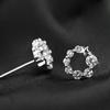 Pendientes de diamantes de circonita con estrella dulce personalizados a la moda, pendientes geométricos, pendientes de estrella de la suerte Mori Girls, accesorios para las orejas