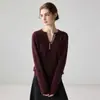 Nuevo Suéter de Cachemir Suave y Holgado para Mujer, 100% Cachemir Puro, Cuello en V, Media Botonadura, Otoño 2026