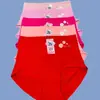 Roupa Íntima Feminina Mais Vendida, Tamanho Grande, Cor Sólida, Material de Algodão Estampado, Calcinhas de Cintura Média, Venda por Atacado de Vendedores de Rua e Fabricantes