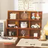 Caja de Almacenamiento Multicompartimento Estante de Exhibición de Perfumes Montado en Pared Soporte de Exhibición de Joyería Gabinete de Almacenamiento de Madera Vintage de Múltiples Niveles para Vasos de Agua