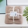 Toalla de baño cuadrada de alta densidad con forro polar coral de imitación de fibra de carbón de bambú, absorbente y suave, ideal como regalo, venta al por mayor.