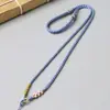 Pingente Flor de Pessegueiro Margarida Corda para Pendurar Pingente de Ouro e Jade Feito à Mão Corda de Colar de Alta Qualidade para Homens e Mulheres Ajustável