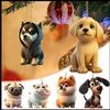 2023 nueva serie de lindos perros navideños, adornos para árboles de Navidad, colgante acrílico para coche
