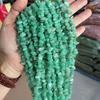 Venta caliente transfronteriza grava de cristal natural cuentas sueltas amorfas con cuentas perforadas piedra en bruto semiacabada diy joyería collar