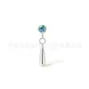 Pendiente de Hueso de Oreja con Rosca Interna y Colgante de Borla de Zirconia F136 Aleación de Titanio Colgante de Gota de Agua de Zoro Pendientes de Titanio G23