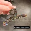 Presilha de Garra com Strass da Moda Presilha de Tubarão de Tamanho Médio com Pedras de Cristal de Alto Padrão Presilha Versátil para Metade do Cabelo na Parte de Trás da Cabeça Moda Feminina