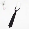 Corbata Jk de Estilo Japonés para Mujer, Estilo Universitario, Perezosa Sin Nudo Negro Rojo Estudiante Casual Café Corbata Pequeña Camisa Lazo