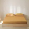 Sábana Bajera de Algodón de Fibra Larga de Xinjiang, Pieza Única, Algodón Puro, Todo Algodón Satén, Cubre Cama, Protector de Colchón, Funda de Ropa de Cama