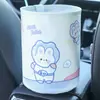 Lixeira Impermeável para Carro Suprimentos para Carro Bolsa de Armazenamento Dobrável Balde de Detritos de Desenho Animado Balde de Armazenamento para Carro Armazenamento de Couro