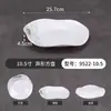 Plato rectangular de melamina imitación porcelana para cocina comercial, plato para platos calientes para restaurantes, hotel y restaurante de hot pot, vajilla engrosada y resistente a caídas