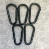 Não. Mosquetão tipo D 5 eletroforese preto ousado Todo Preto eletroforese preto chaveiro mosquetão fivela de mola fivela de pendurar fivela de metal pendura rápido
