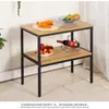 Mesa de cocina, mesa de corte, estante multicapa para microondas, banco de trabajo, estante de almacenamiento de cocina simple, estantería, estante de almacenamiento