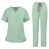 Comercio Exterior Belleza SPA Hospital de Mascotas Quirófano Dental Ropa para Lavarse las Manos Traje Dividido Multicolor Tallas Grandes para Hombres y Mujeres