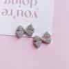 Estilo Xiao Xiang Plata Taladro Conejo Lazo Joyería Accesorios DIY Pegamento de Gota Carcasa de Teléfono Móvil Flor de Zapato Accesorios Material