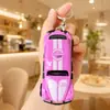 Chaveiro de Carro Fusca de Porta Dupla Cartoon Retro Puxa para Trás Pingente de Mochila de Estudante Modelo de Carro Decoração de Bolsa