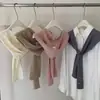 Hilo de mecha suave y esponjoso combinado con un chal de punto con capucha de color liso, estilo coreano, prenda exterior sencilla para habitaciones con aire acondicionado