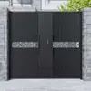 Puerta de Patio de Hierro Forjado Personalizada, Puerta de Casa, Puerta de Jardín, Puerta Doble, Puerta Doble, Puerta Sencilla, Puerta de Jardín, Valla de Entrada