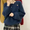 Suéter Espeso para Mujer Otoño e Invierno 2026 con Botón Diagonal, Camiseta Básica Única, Suave y Acogedor, Casual y Sofisticado