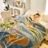 Manta Raschel Doble Engrosada Manta de Invierno Manta Roja de Boda Manta para Siesta Manta Cálida Regalo Venta al por Mayor