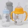 Biberón para recién nacidos anti-cólicos de vidrio para bebé de boca ancha resistente a altas temperaturas de vidrio de borosilicato venta al por mayor