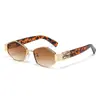 2025 Nuevas Gafas de Sol de Marco Pequeño de Gama Alta Europeas y Americanas para Mujer, Exportación Transfronteriza, Gafas de Sol Metálicas Punk Retro para Hombre