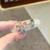 Presilha de Cabelo Flor com Strass Colorido, Grampo Doce e Fresco Estilo Coreano, Presilha para Franja Lateral, Acessório de Cabelo