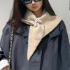 Otoño e Invierno Simple de Alta Gama para Mujer Espesado Tejido de Lana Toalla Triangular Moda Versátil Atmósfera Chal Bufanda