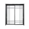 Puerta Corrediza de Cocina de Pista Estrecha, Balcón Aleación de Aluminio Vidrio Templado de Doble Capa, Puerta Corrediza Divisoria de Sala de Estar y Baño