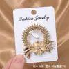 Broche de Nuevo Estilo con Exquisitas Flores de Pedrería, Accesorio de Pecho Anti-Exposición, Clip para Bufanda Fresco y Dulce, Adorno de Broche Fijo para Traje