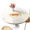 Toalha de Mesa Redonda Impermeável e à Prova de Óleo Sem Lavar Vidro Macio PVC Tapete para Mesa de Jantar Redonda Luxo Leve Alta Qualidade Toalha de Mesa para Mesa de Centro