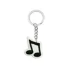 Llavero de PVC con Nota Musical Metal Accesorio Creativo para Bolso de Instrumento Musical Colgante Regalo de Cumpleaños Regalo Pequeño Llavero DIY