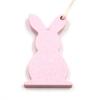6 peças/pacote Pingente de coelho da Páscoa Pingente de ovo de madeira cor sólida Decoração de casa DIY Pequeno presente de madeira