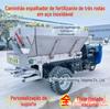 Caminhão de esterco de três rodas diesel de aço inoxidável espalhamento automático máquina de esterco seco e úmido fertilização artefato pomar estufa