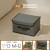 Caixa Organizadora de Tecido Espesso Estilo Gaveta para Casa, para Organizar Roupas e Roupas Íntimas, Dobrável com Tampa, Caixa de Armazenamento Portátil