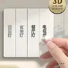 Pegatina de Logo para Interruptor de Luz Película Desprendible con Palabras Pegatina Luminosa 2025 Nuevo Simple Etiqueta 3D Caja de Medidor Eléctrico Doméstico Fijo