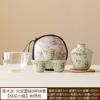 Set de Té de Viaje de Cerámica Gatito Osmanthus Fabricante de Té Portátil de Ceniza de Hierba Equipo para Preparar Té al Aire Libre Set de Tazas Rápidas