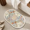 Alfombrilla de suelo de barro de diatomeas estilo europeo alfombrilla suave para baño alfombrilla absorbente para lavabo alfombrilla de suelo para inodoro alfombrilla de flor para baño alfombrilla antideslizante para baño