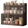 Estante de Almacenamiento para Tazas de Café y Té, Tapa de Mesa de Comedor, Estante de Almacenamiento Multicapa para Bolsitas de Té y Snacks, Portavasos, Estante de Almacenamiento para Vasos