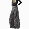 Marca Tendência Estilo Americano Vibe Deserto Moda Zíper Bolso Grande Calça Jeans de Trabalho Unissex Jeans Vintage