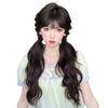 Coleta Postiza para Mujeres con Cabello Largo, Estilo Anillo de Cabello Artificial Natural, Atada Baja, Chica Dulce Energética, Trenza de Peluca Doble Cola de Caballo Ligeramente Rizada