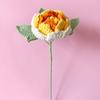 Ramo de peonías creativo hecho a mano flor de lana tejida a crochet imitación flor regalo del Día de la Madre para Mamá