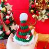 Nueva mascota Navidad lindo estrellas bola sombrero gatito sombrero de lana tejido ropa para perro accesorios regalo