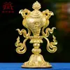 Ocho adornos auspiciosos cobre oro completo Tantra instrumento de adoración a Buda Buda frontal Colección de los Ocho Tesoros Auspiciosos traje de ocho suministros