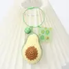 Colgante de mantequilla Fud tejido a mano colgante de aguacate de lana llavero tejido joyería para bolso