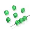6mm Acrílico Imitación Cristal Facetado Transparente Color Brillante Perla de Esquina Perla con Agujero Pasante Material para Pulsera Pulsera Collar DIY