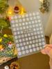 Yitu Patrón de Hormiga Color Sólido Copo de Nieve Calcomanías para Uñas Arte de Uñas 3D en Relieve con Adhesivo Decoración de Uñas Copo de Nieve Navideño Yt3739